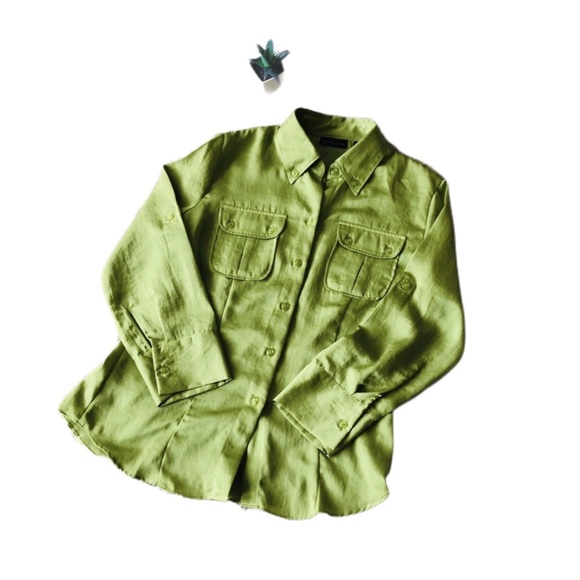 New York & Company Tops - NY&COMPANY green button down shirt/XS/